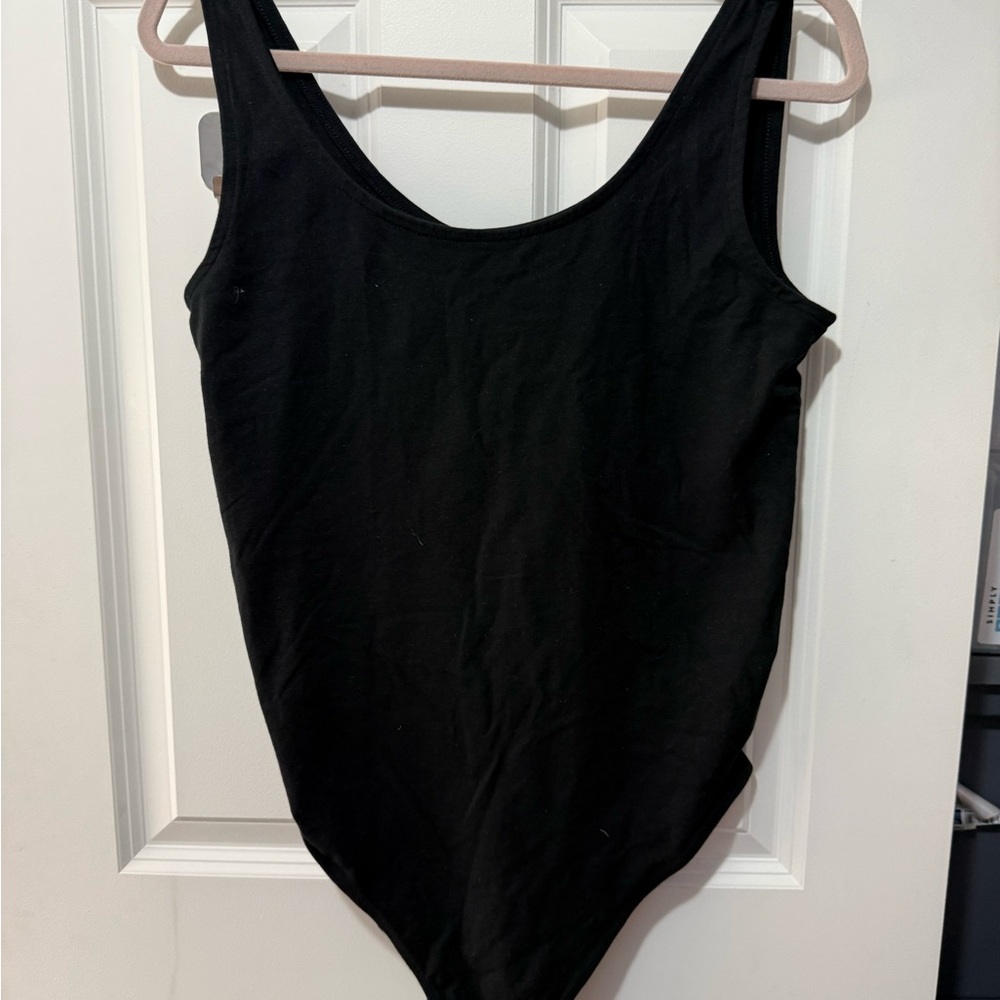 Black Sleeveless Bodysuit